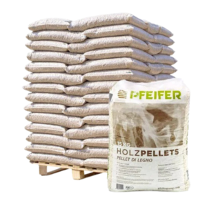 Pellet di Abete Austriaco Pfeifer ENplus A1 - Sacco da 15 kg (Bancale da 70 Sacchi)