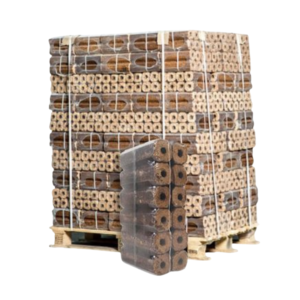 Bricchetti di Legno Pini Kay di Quercia e Faggio DIN+ - Sacco da 10 kg (Bancale da 96 Sacchi / 960 kg)